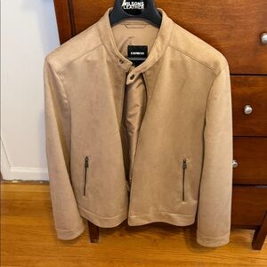 Express Men's Faux Suede Biker Style Jacket